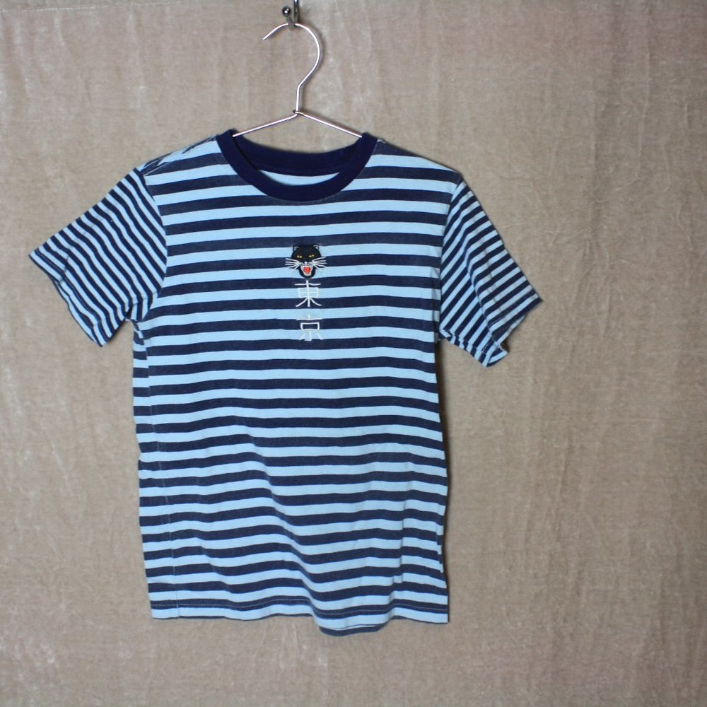 Neon Riot Boys Striped Graphic Embroidered Tee 🌵 Small